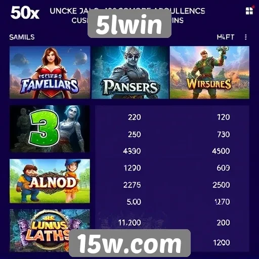 Desempenho de jogos populares na plataforma 5lwin